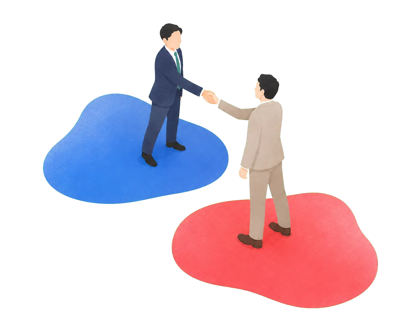 握手を交わす経営者